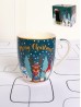 Holiday & Snowman Print Mug Set (4pcs)